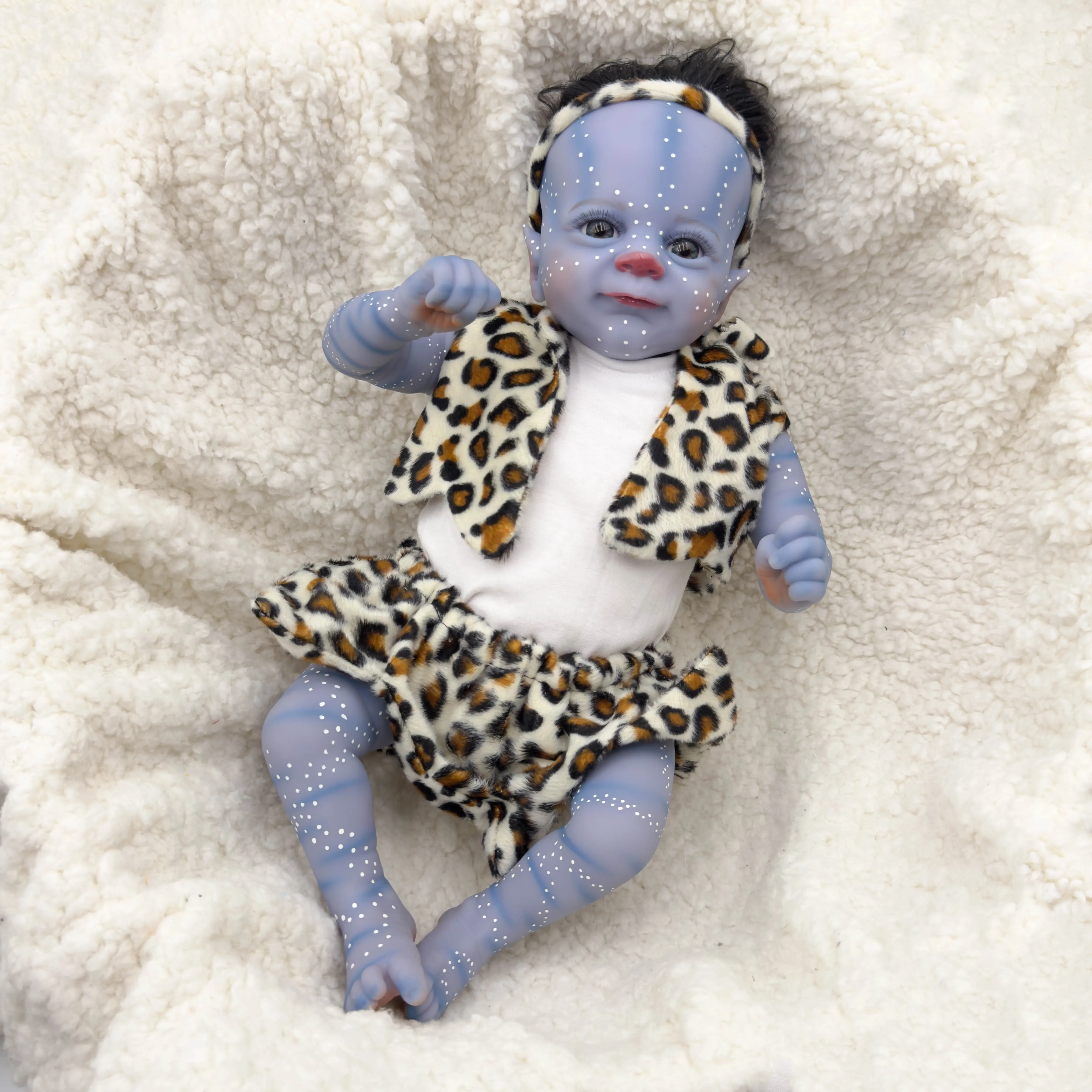 

NPK 18inch Hand Made High Quality Detailed Painting Felicia Fairy Lifelike Real Soft Touch Small Doll Cute Handy Baby