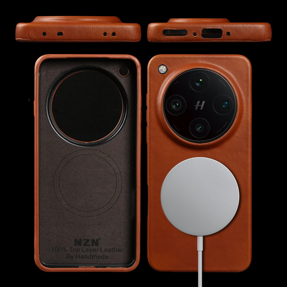 

For OPPO Find X8 Ultra Magsafe Genuine Leather Case For OPPO Find X9 Pro X6 X7 Ultra Reno 9 Pro Plus Phone Case Back Cover Coque