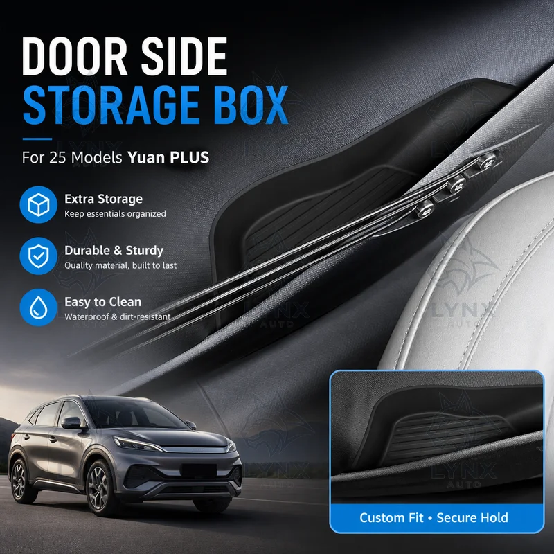 For 25 Models Yuan PLUS Car Door Storage Box Side Organizer Vehicle Interior Accessories Modification Parts Storage Box