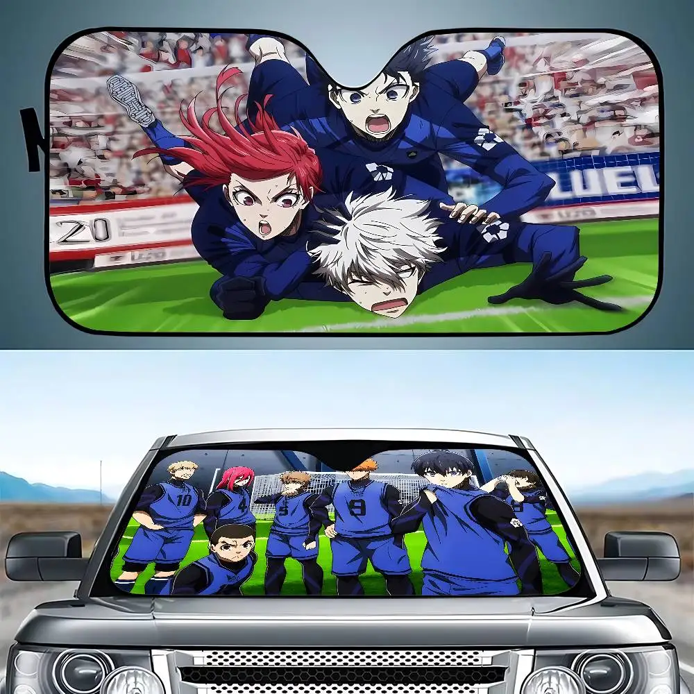 Anime B-blue L-lock-S Cool Stylish And Trendy Windshield Sunshade, Car Windshield Cover, Car Sunshade Curtain view 5