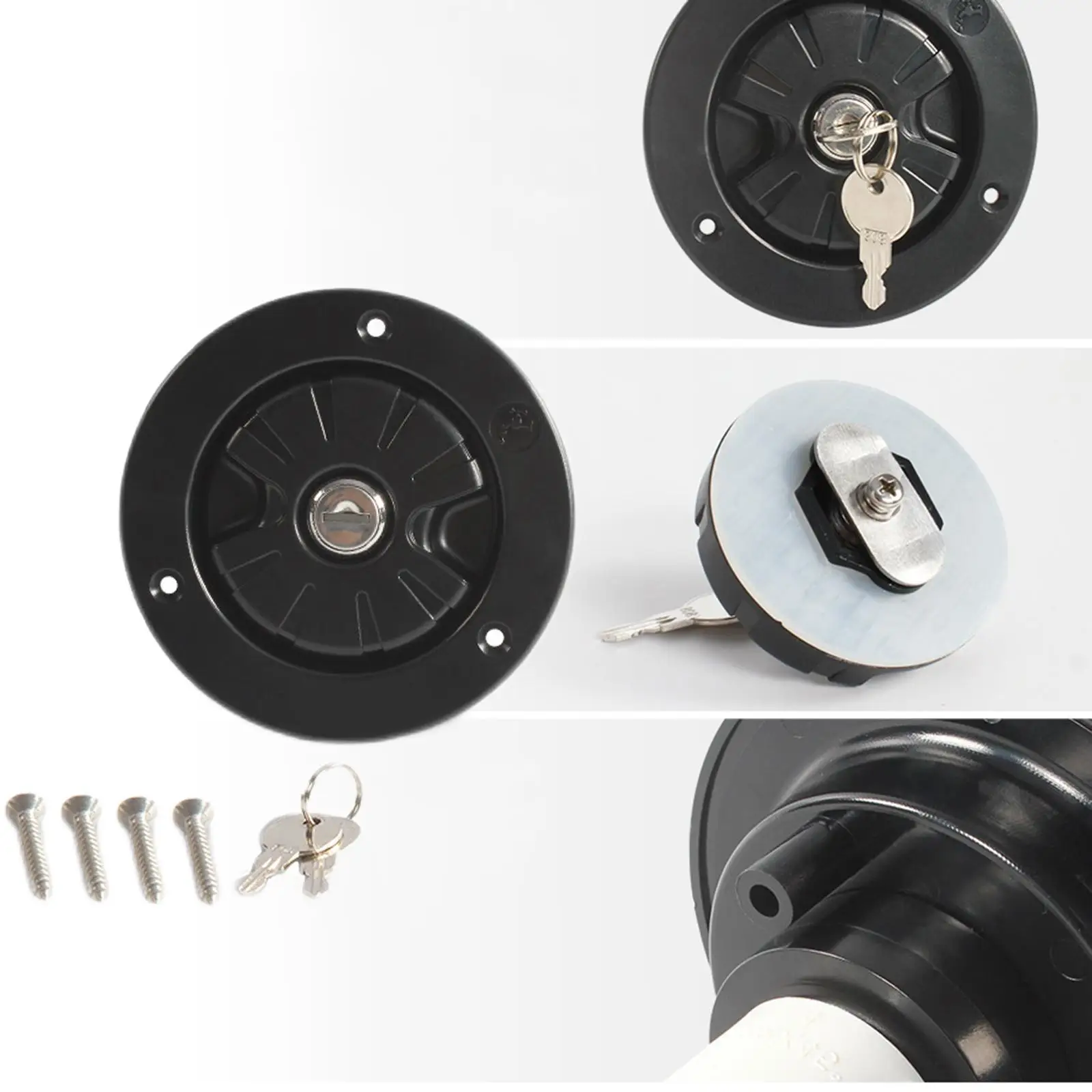 78 mm Wassereinlassfüller, robuste Füllluke für Wohnmobil, Anhänger, Boot, Wohnmobil, Weiß