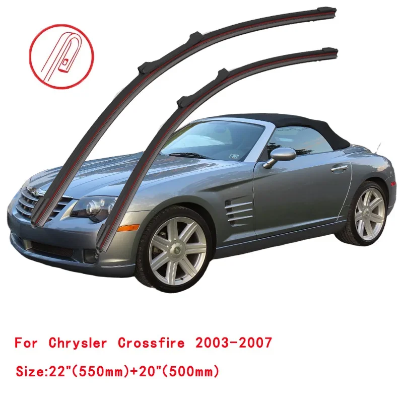 

For Chrysler Crossfire 2003-2007 Car Windshield Wiper Blade Front Windscreen Brushes Washer Accessories Window Replacement Parts