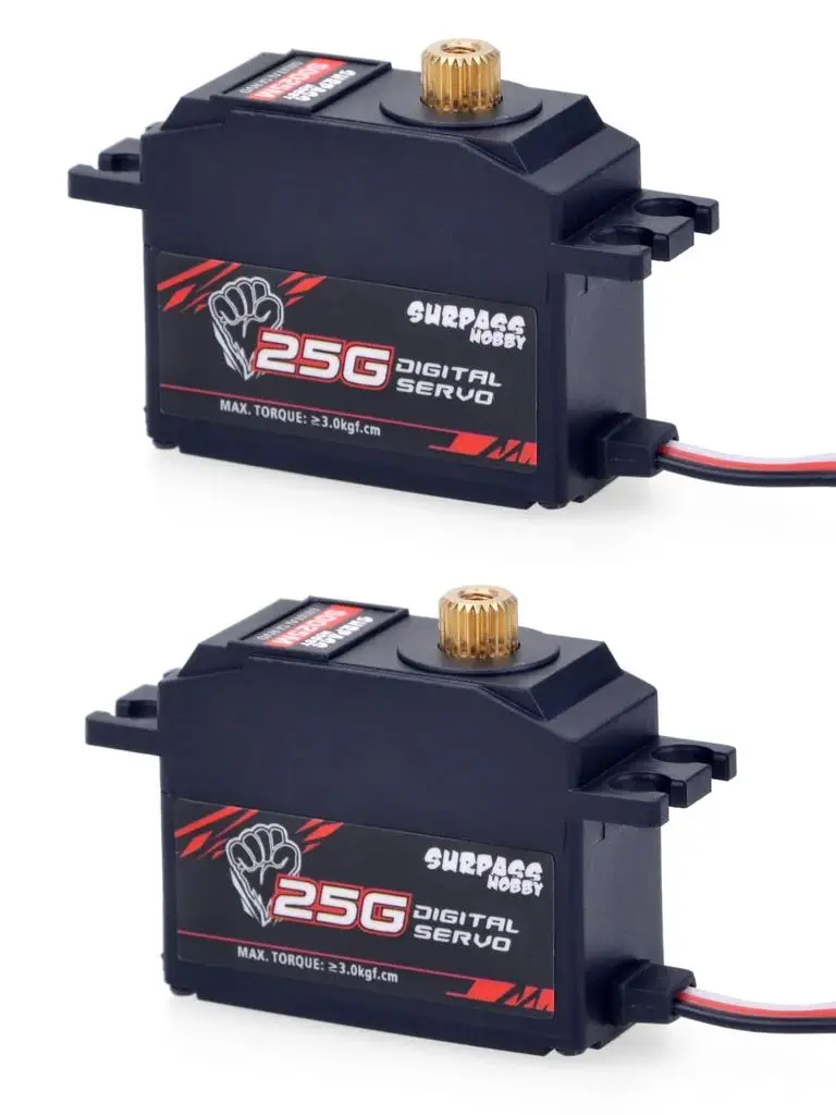 SURPASS Hobby Digitale Servo 9G 17G 25G Metal Gear micro Servo Hoog Koppel 4.8-6V voor 1/8 1/10 RC Auto Vliegtuig Robot Zweefvliegtuig - afbeelding 2