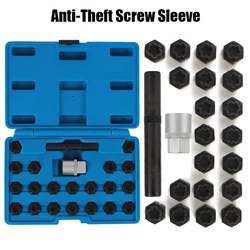 Locking Key Socket Anti-Theft Screw Sleeve Lug Nut Car Disassembly Tool Removal Install Socket 22PCS Wheel Lock Lugnut For BMW