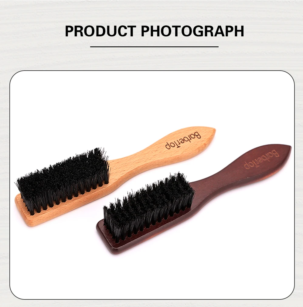Barbertop Männer Bart Pinsel Wooded Griff Weiche Haar Reinigung Pinsel Gebrochenes Haar Entfernen Kamm Friseur Neck Duster Barber Tools – Detail 12