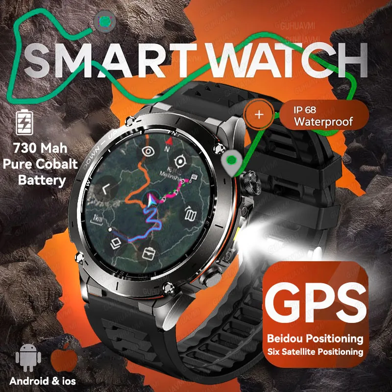 

2025 For Xiaomi Original Built-in Dual-band GPS Men Smartwatch BT Call Fitness 10ATM IP68 Compass Military Sport Smart Bracelets