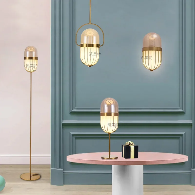 Postmodern light luxury simple creative living room study bedroom table lamp Nordic exhibition hall