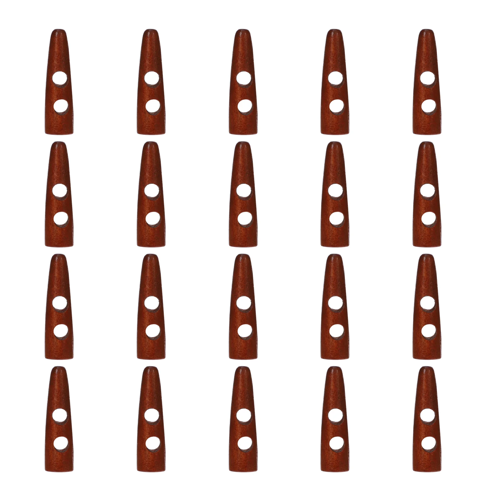 

20 Pcs Crochet Hook Horn Button Sew-on Versatile Buttons Scrapbook Clothes Sweater Overcoat Brown Sewing Baby