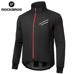 ROCKBROS Winter Bicycle Jackets Keep Warmer Windproof Waterproof Thermal Fleece Bike Jersey Coat Sports MTB Road Cycling Jacket