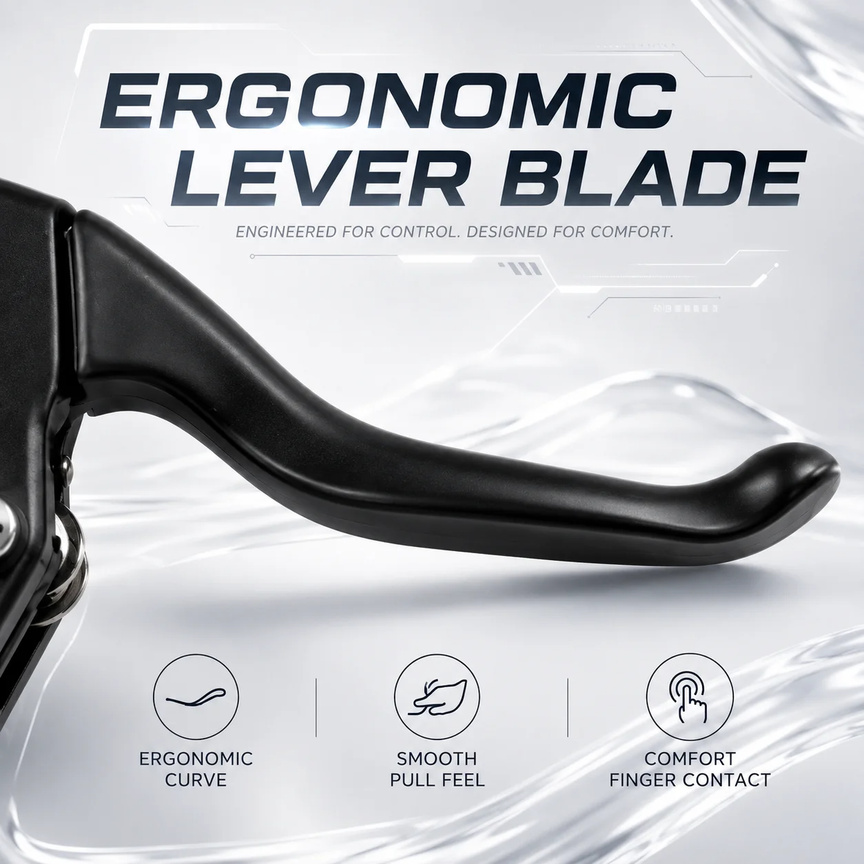 Responsive Ergonomic Motor Cutoff Quick Connect Black Handlebar Replacement Foldable Electric Scooter Hydraulic Brake Lever Unit