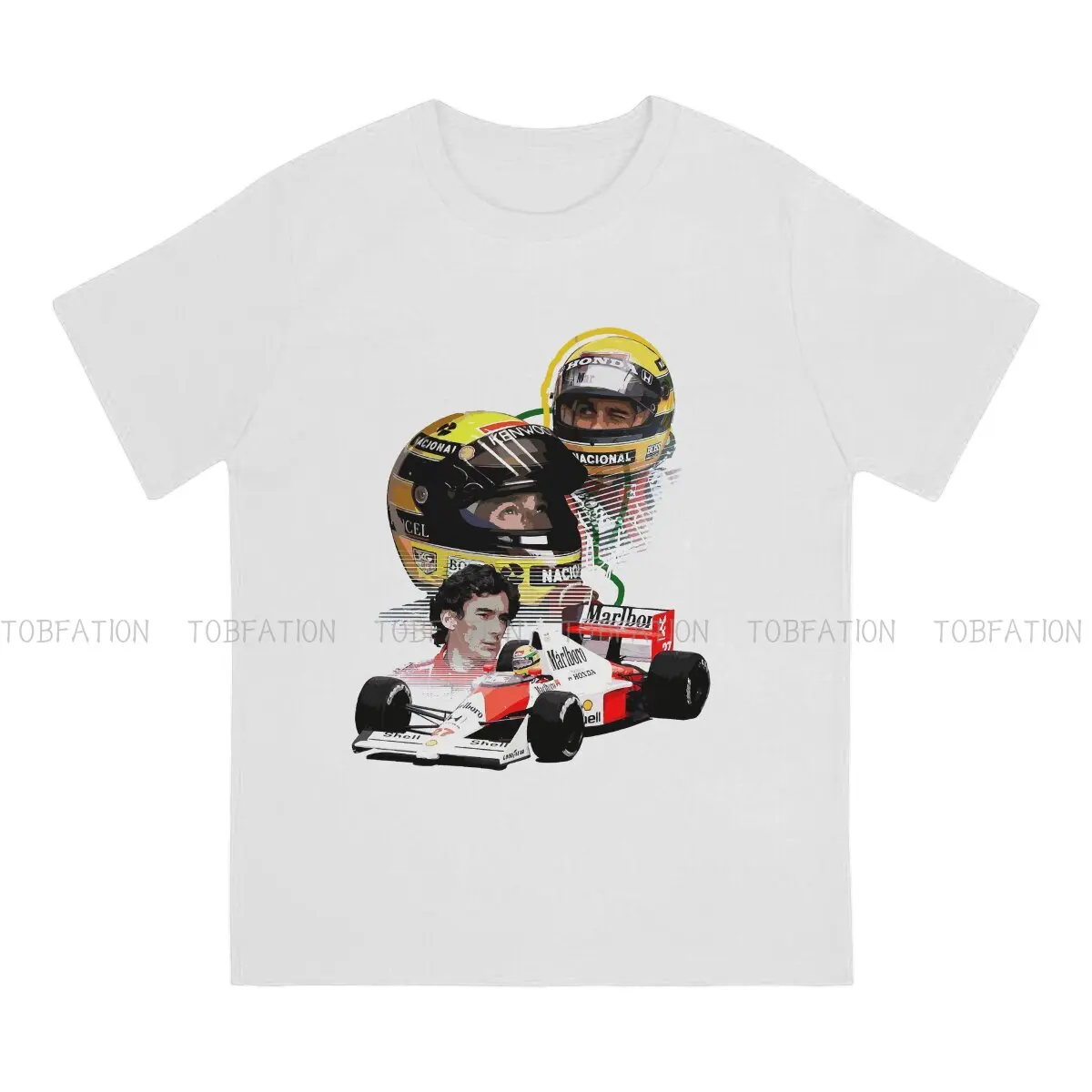 Ayrton Senna F1 Race Raer 100% Cotton TShirts   Personalize Men\'s T Shirt New Trend Tops 6XL