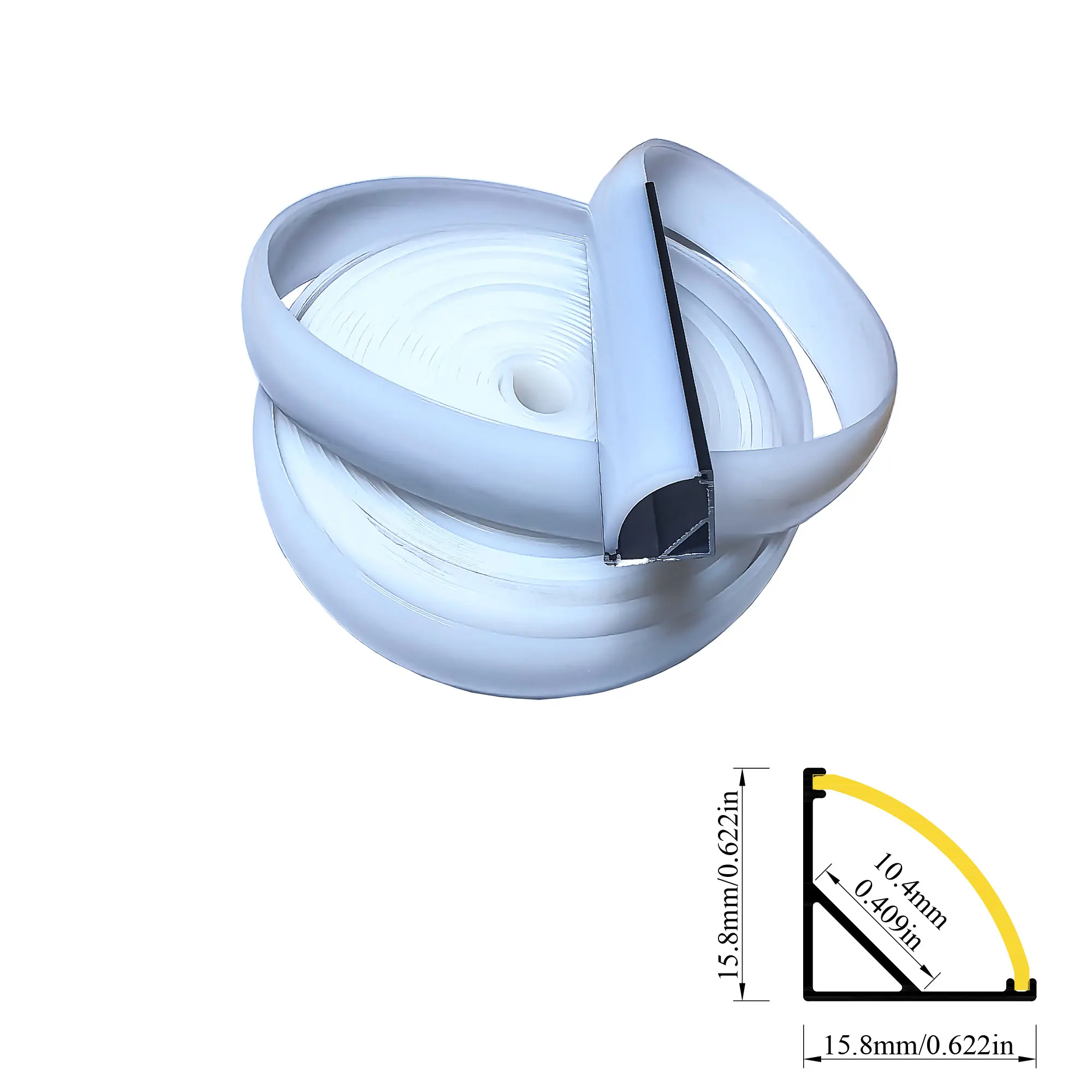 45 Degree Oblique Beam V Type LED Aluminum Profile PC Diffuser Ceiling Flush Mount Drywall Corner Channel Light