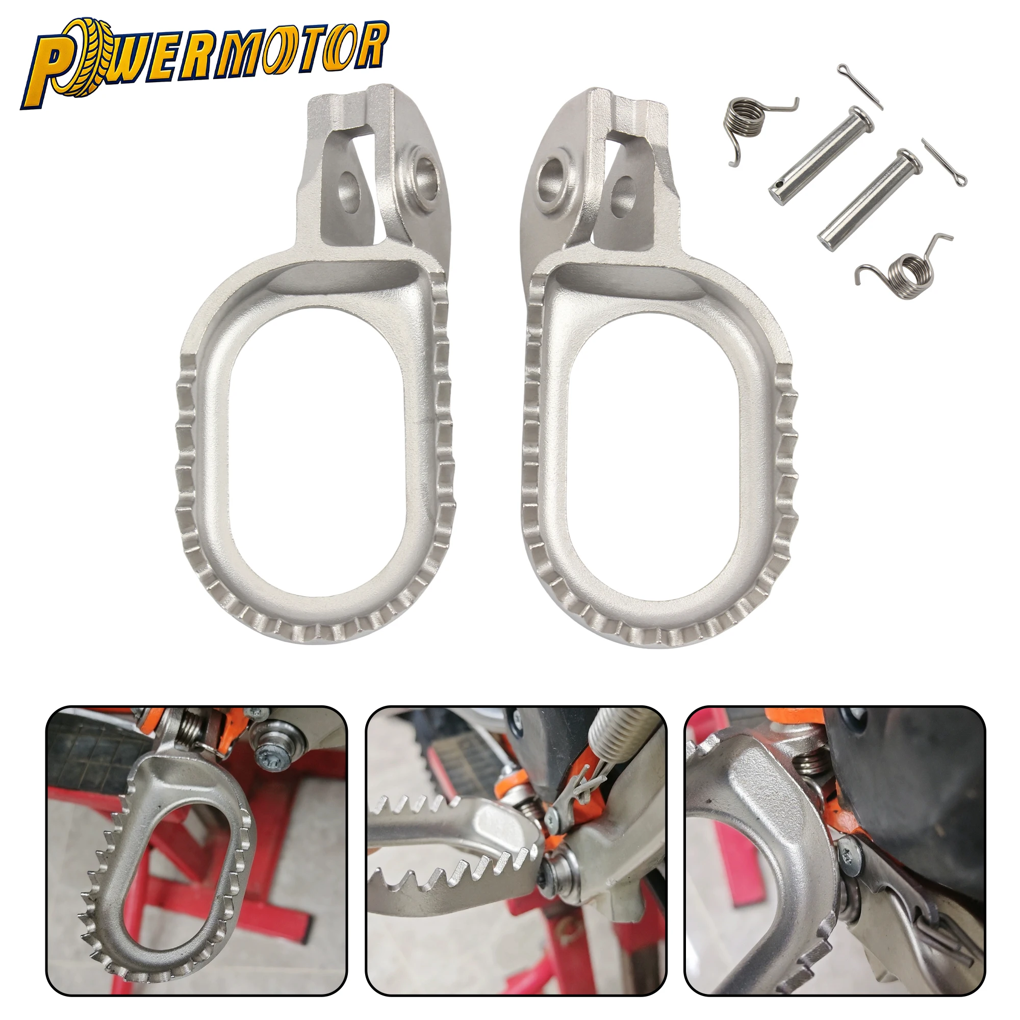 

Motorcycle Stainless Steel Foot Pegs Pedal Lowered 3mm Rear Set Footrest For KTM EXC EXCF XCW Husqvarna TC TE FC FE GasGas EC EX