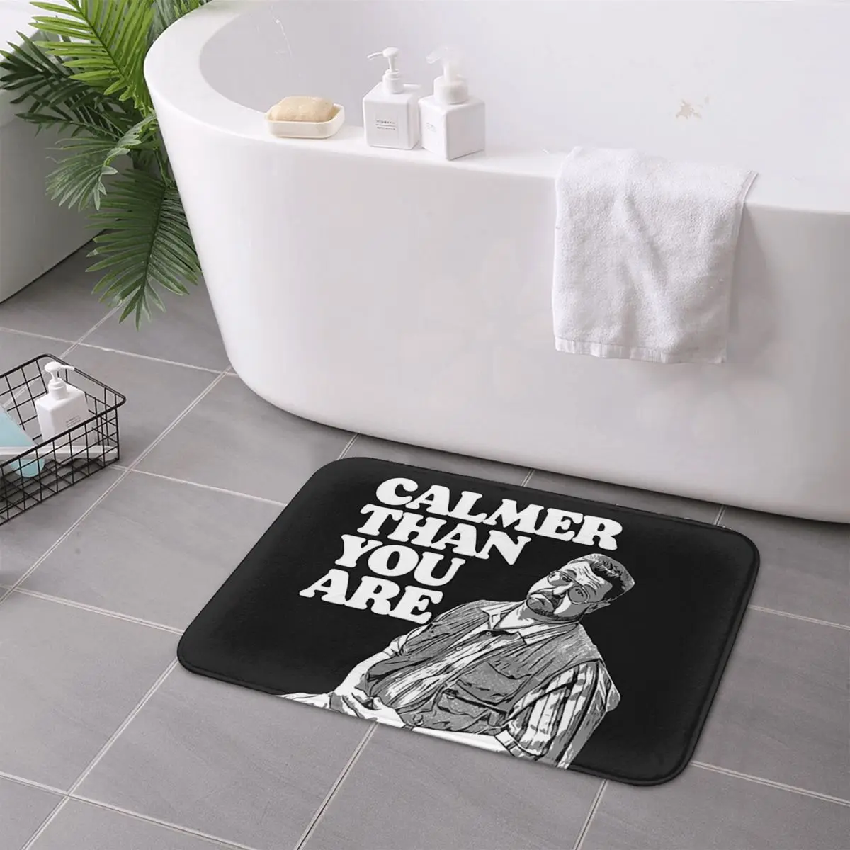 Calmer Than You Are Walter Sobchak The Big Lebowski Anti-slip Doormat Floor Mat Carpet Rug for Kitchen Entrance Home Footpad Mat