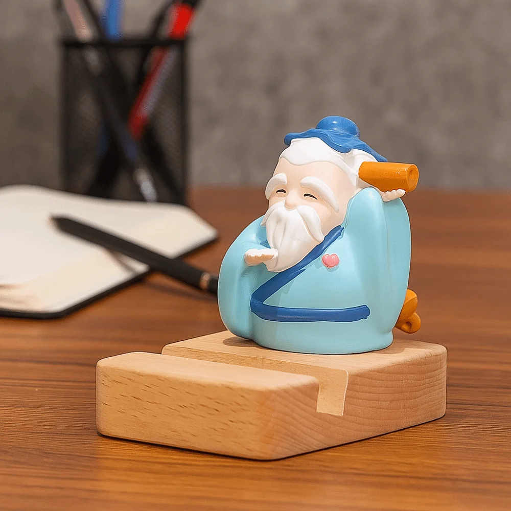 

Забавная подставка для телефона из смолы, эстетический противоскользящий держатель для мобильного телефона в китайском стиле, статуя, древняя одежда, мультяшный настольный ленивый кронштейн