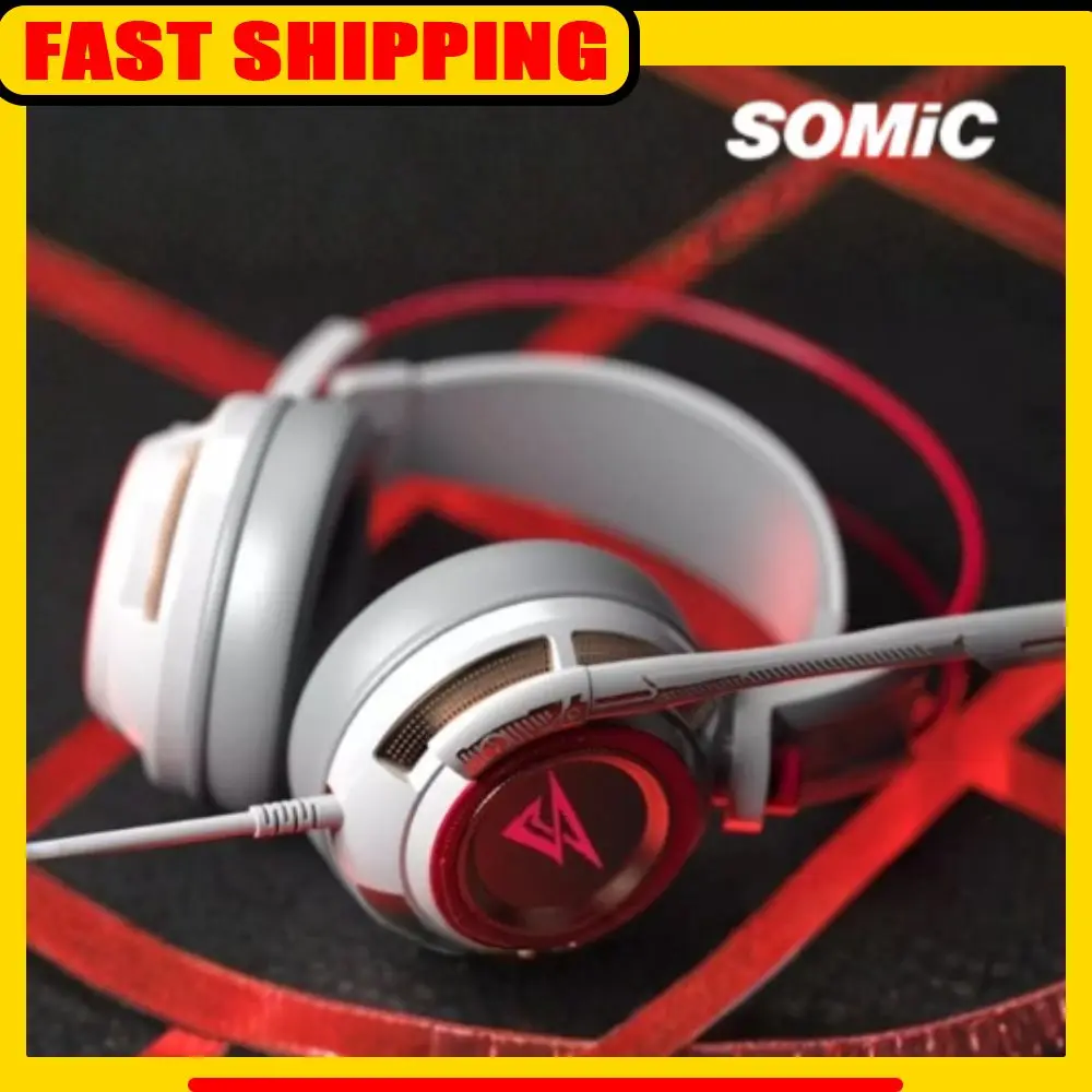 Somic G941AG Киберспортивные наушники Проводная геймерская гарнитура с шумоподавлением 7.1 Наушники с объемным звуковым эффектом Пользовательский аксессуар для ПК Подарок