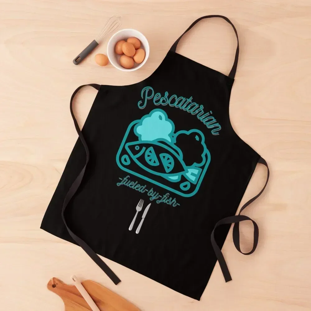 

Seafood Dinner | Fueled by Fish | Pescatarian Apron Woman Work Kitchenware For Kitchen Women kitchen woman Apron