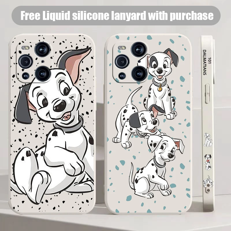 Disney The Hundred and One Dalmatians Phone Case For OPPO Find X2 X3 X5 Pro Lite Neo Reno Z 5 6 7 8 10 Lite Pro Liquid Left Rope