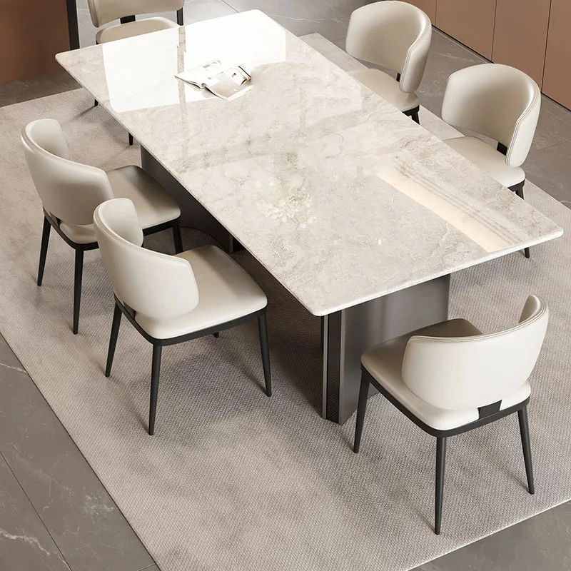 Nordic Modern Dining Table Coffee Restaurant Kitchen Extending Luxury Dining Table Designer Lounge Muebles Commercial Furniture