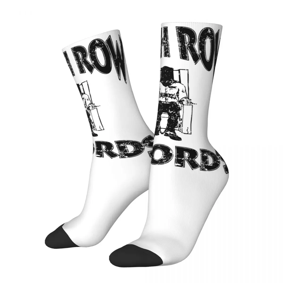 Autumn Winter Retro Unisex Death Row Records Socks Sweat Absorbing Skateboard Socks