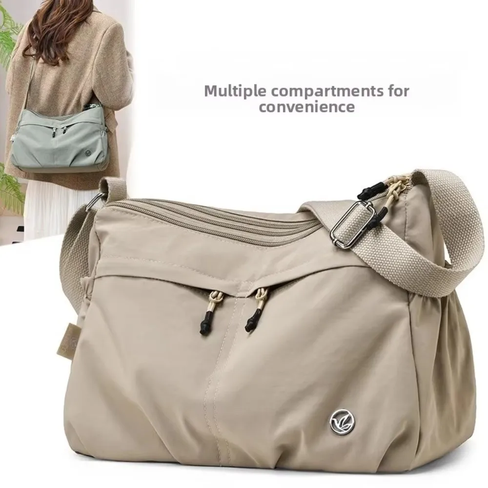 2026 New Nylon Canvas Crossbody Bag Large Capacity Multi-layer Casual Tote Bag Shopping Bag Lightweight Handbag For Women