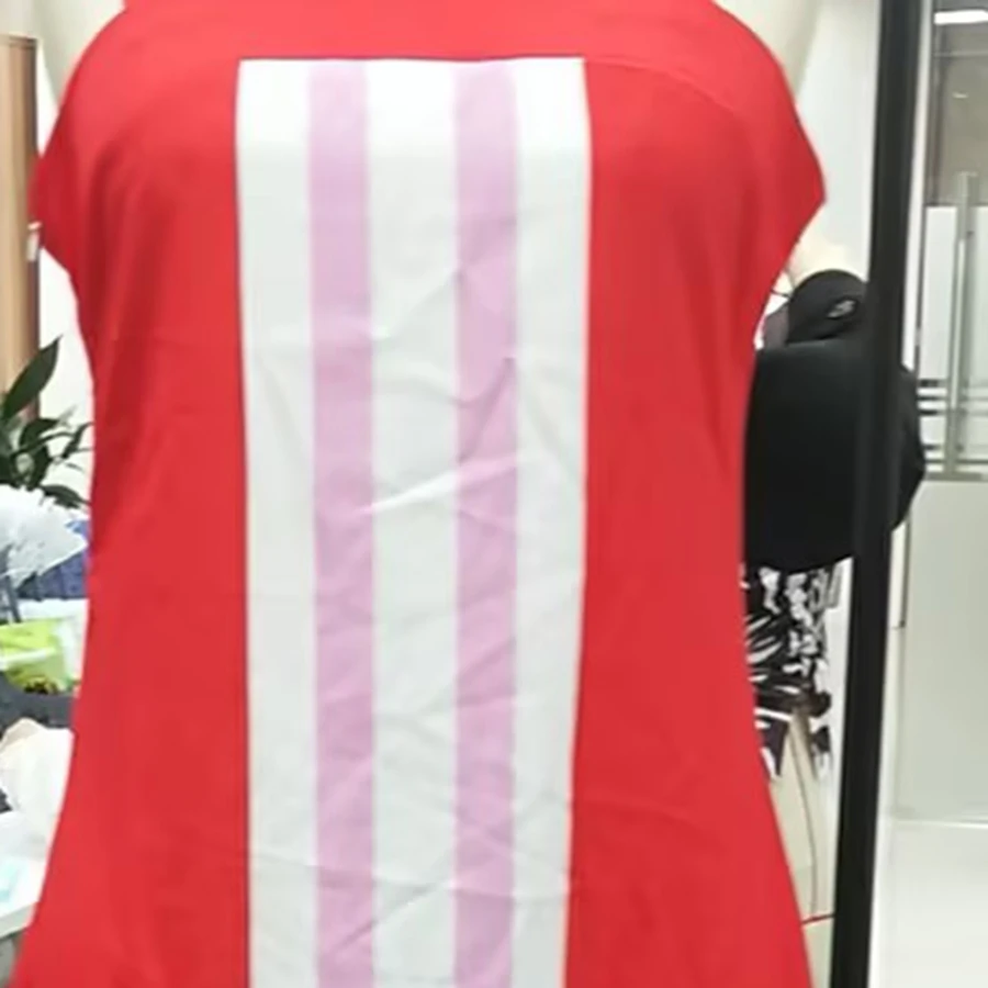 Vakantie Dames Gestreepte Patchwork Lange Tankjurk Losse Vierkante Hals Mouwloze A-lijn Jurk voor Dagelijks Reisfeest