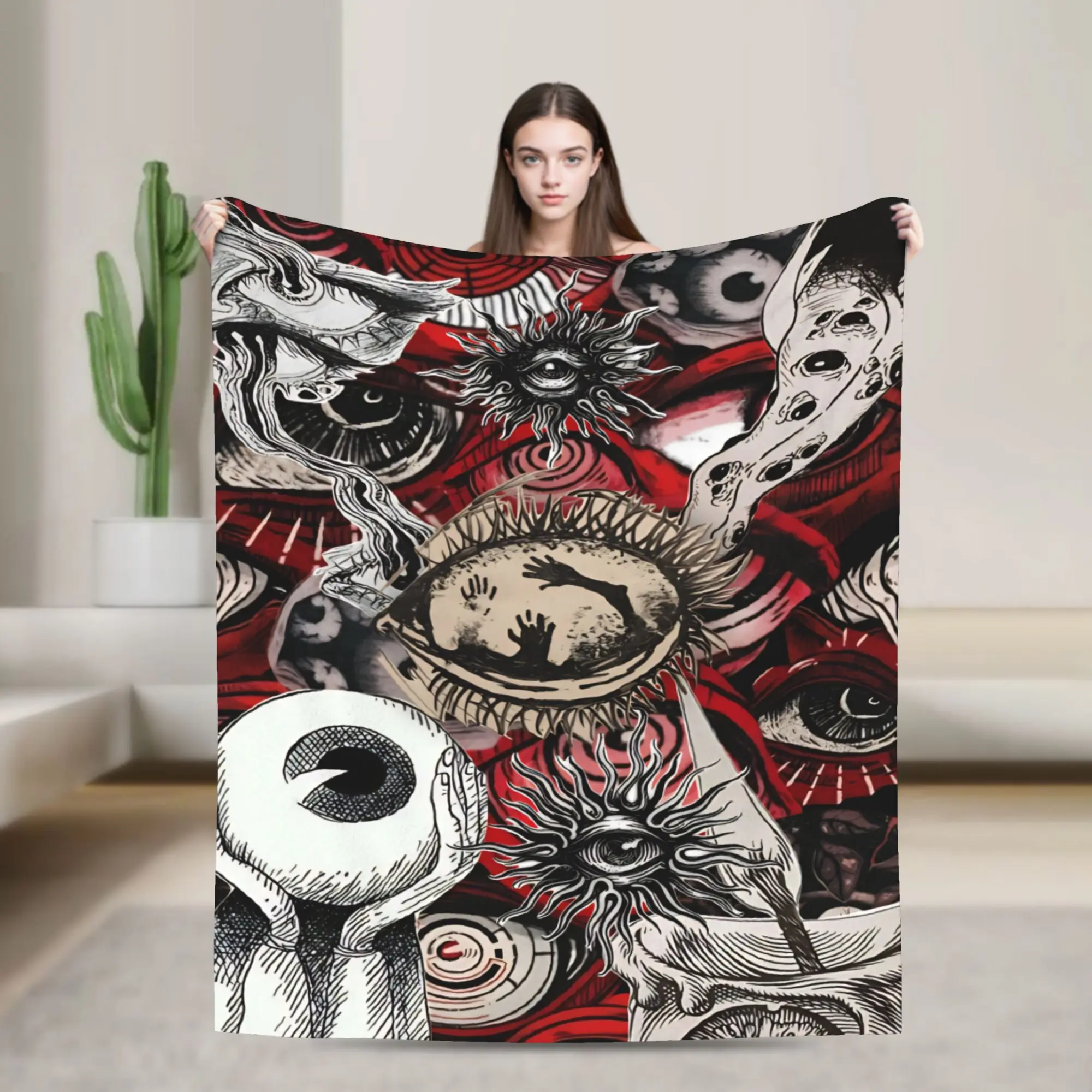 Bloody Eyeball Merch Blanket Ultra Soft  Throw Blankets for Living Room 50x60 Inches Multiple Sizes Bedspread