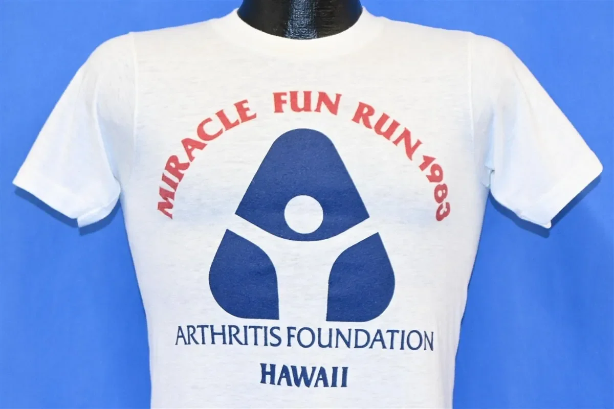 80s Hawaii Miracle Fun Run 1983 Arthritis Foundation T Shirt Small