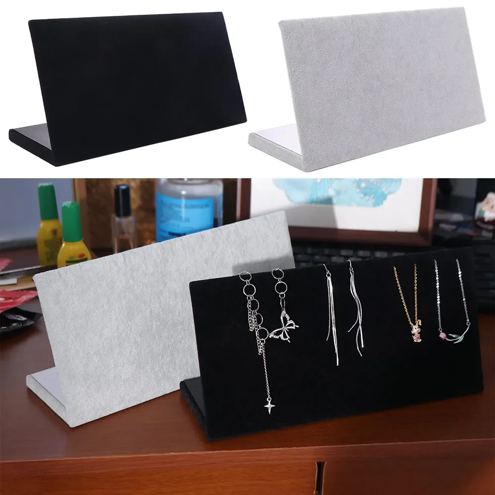 

Креативная подставка для ожерелья, простая черная стойка для демонстрации ювелирных изделий, бархатный L-образный держатель для хранения браслетов, украшение комнаты