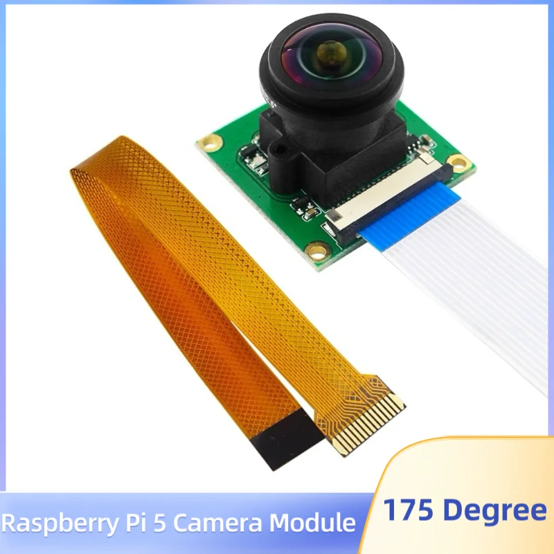 

OV5647 5MP Camera Module 175 Degree with Adjustable-focus 1.7 mm Lens Compatible with Raspberry Pi 5 / Zero / Zero W/ Zero 2W