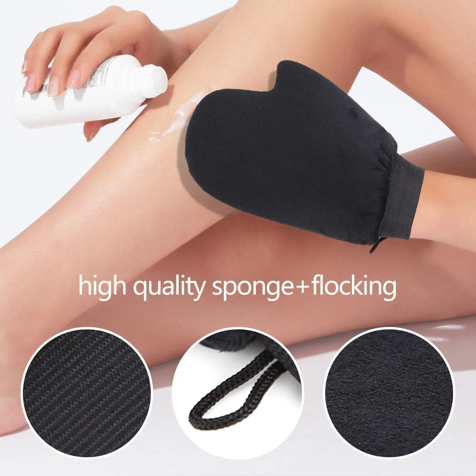 1 Piece Self-Tanning Mitt Double-Sided Lotion Applicator Glove for Loving Tan