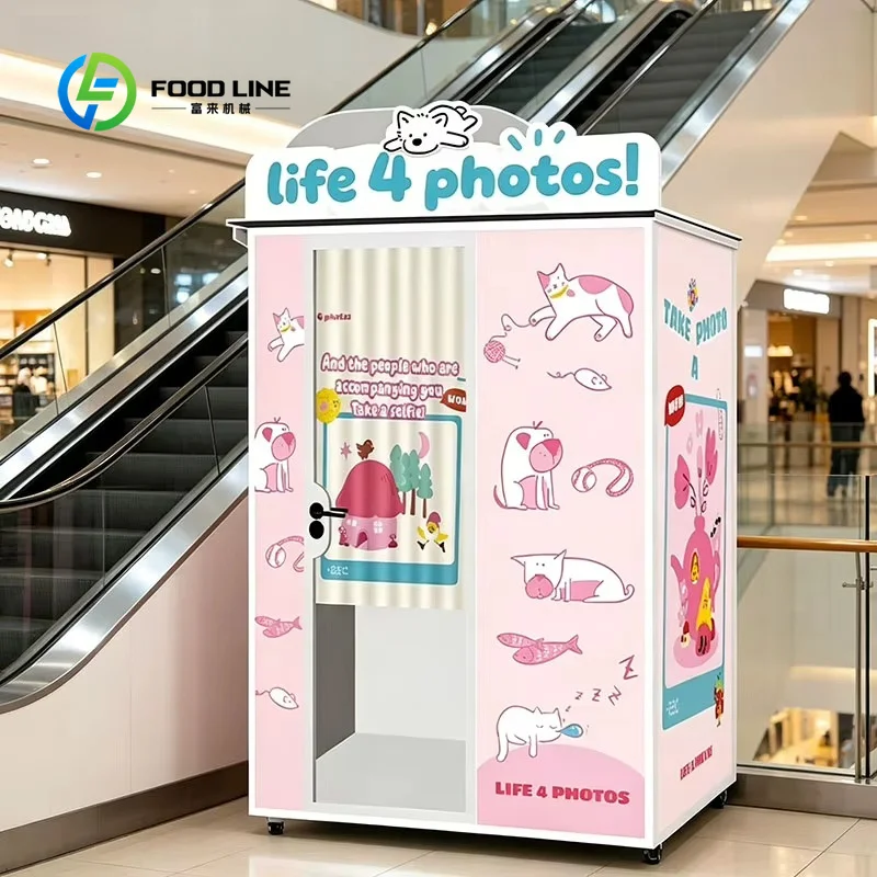 custom rainproof photo vending kiosk slr ipad compatible all‑in‑one instant selfie print for open‑air site wholesale purchasers