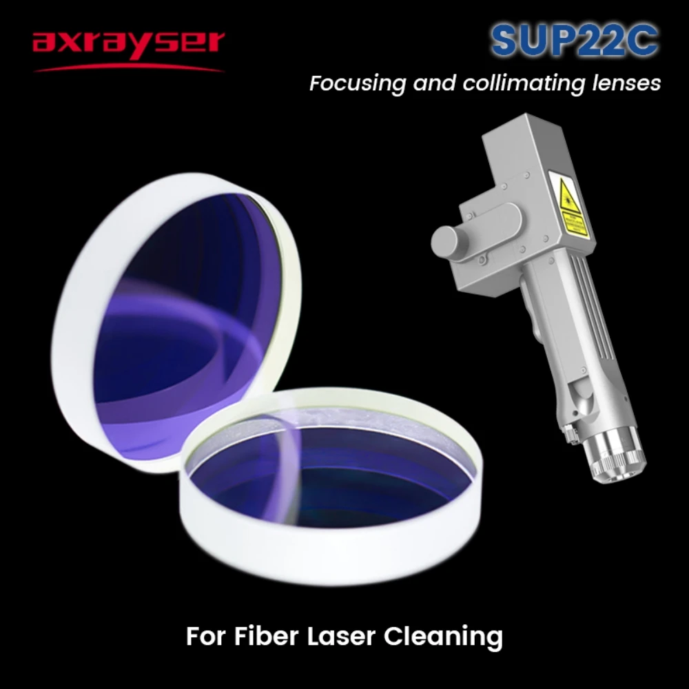 Lente de Foco a Laser de Fibra Axrayser Lente Colimador D20 x 35 F400 F800 D16 x F60 para Sup22c Cabeça de Limpeza a Laser Manual