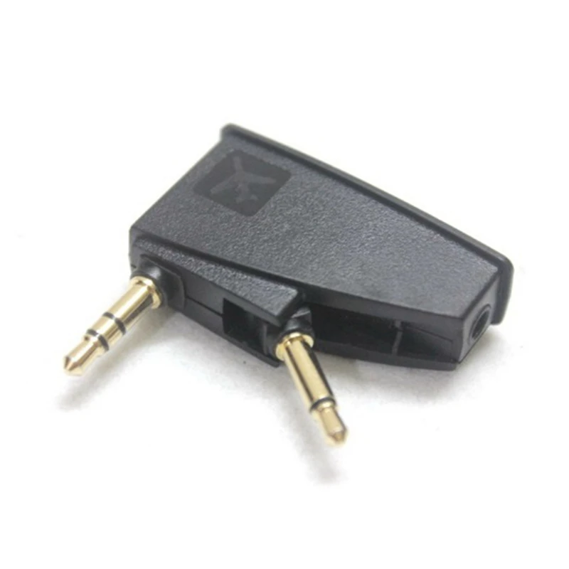 Słuchawki lotnicze przejściówka Adapter słuchawek lotu 3.5 wtyczka Mono do 2x3.5 wtyczki kompatybilne z QC45 QC35 QC3 QC25 QC20