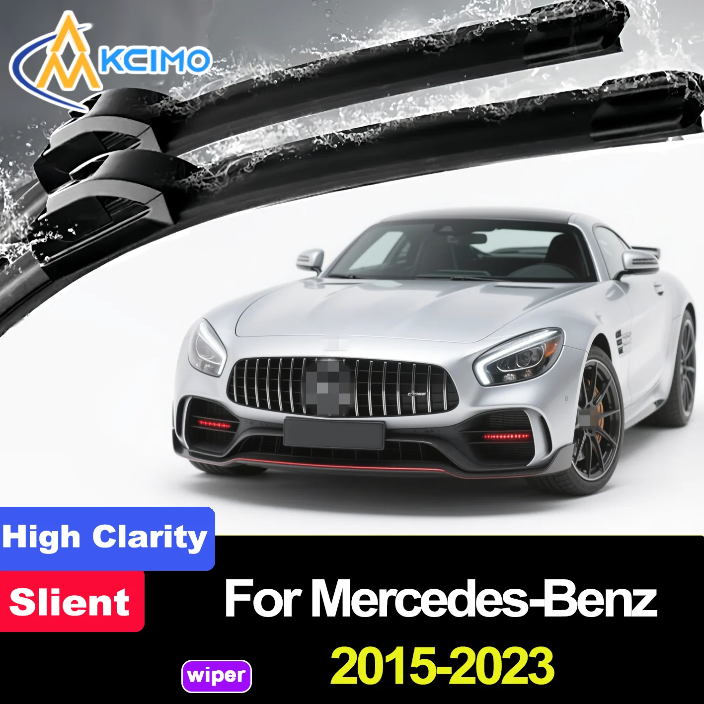 

2PCS HD New 2PCS Wiper Blades for Mercedes-Benz AMG GT C190 (Coupe) R190 (Roadster) 2015-2023 Front Windshield Accessories 2023