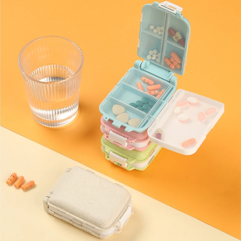 

Pills Box Organizer Tablet Storage Container 7 Days Medicine Dispenser 3 Layer 8 Grids Pill Case Mini Portable Travel Pillbox