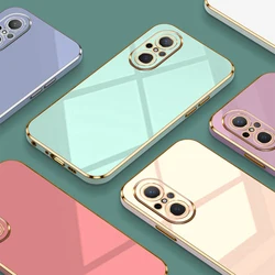 For Huawei Nova 9 SE Nova10 Lite Case Luxury Square Plating Honor 50 SE Phone Case ShockProof Silicone Back Cover Fundas