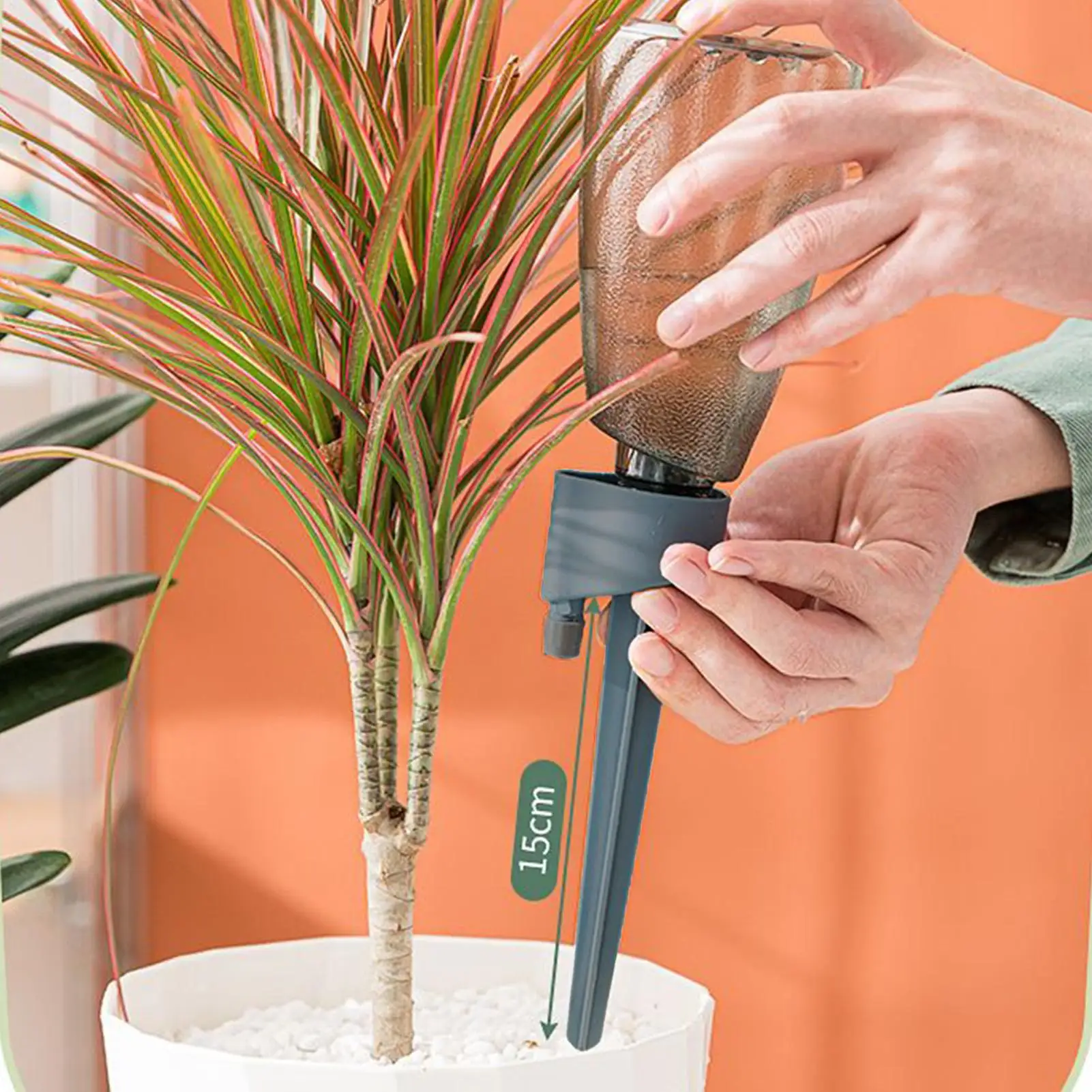 

Adjustable Plant Self Watering Spikes Automatic Drip Irrigation System for Indoor Outdoor Gardening Fits Bottles Garden Tool