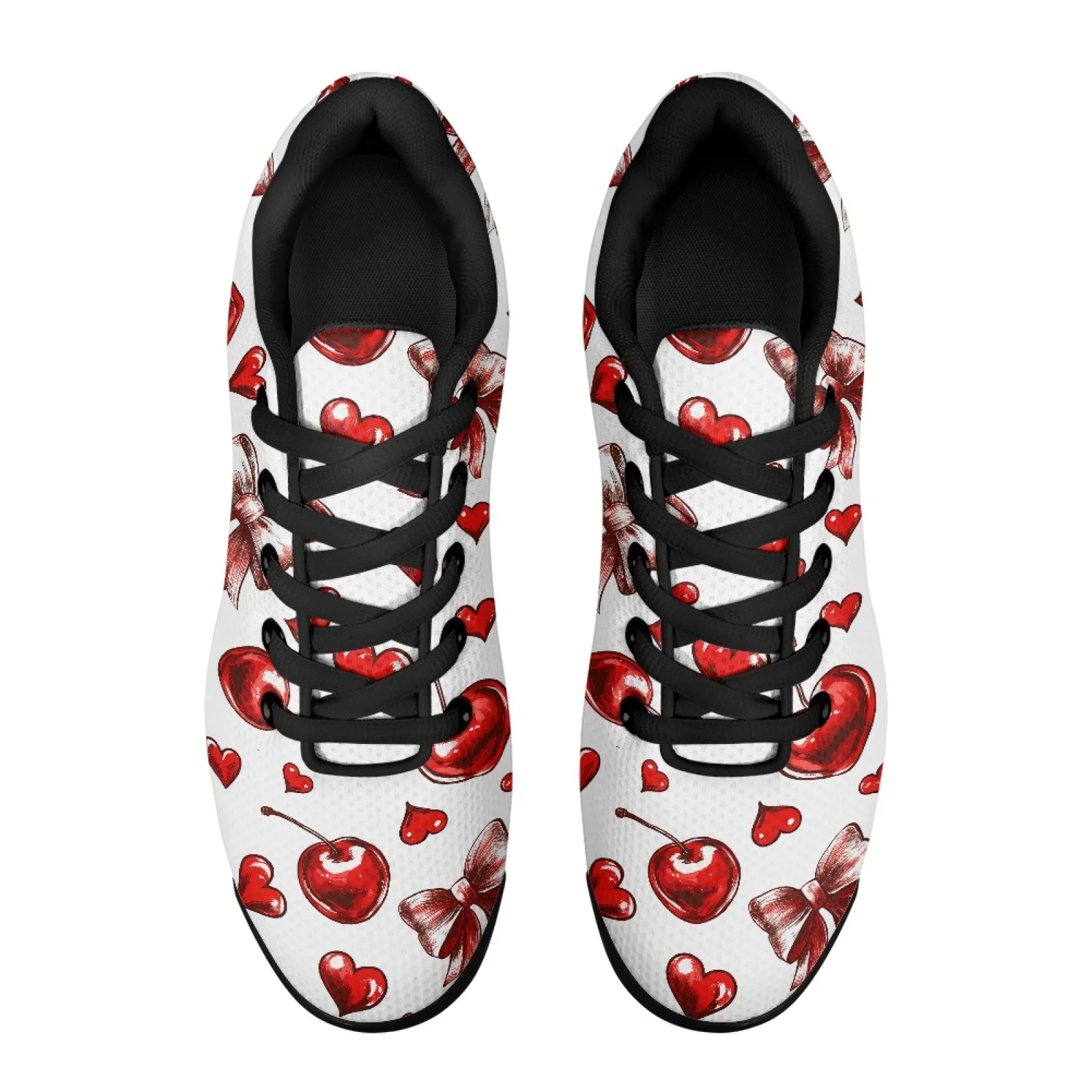 PENSTROLL Heart-Shaped Cherry Breathable Fashion Sneakers for Men Indoor Walking, Soft Walking Shoes