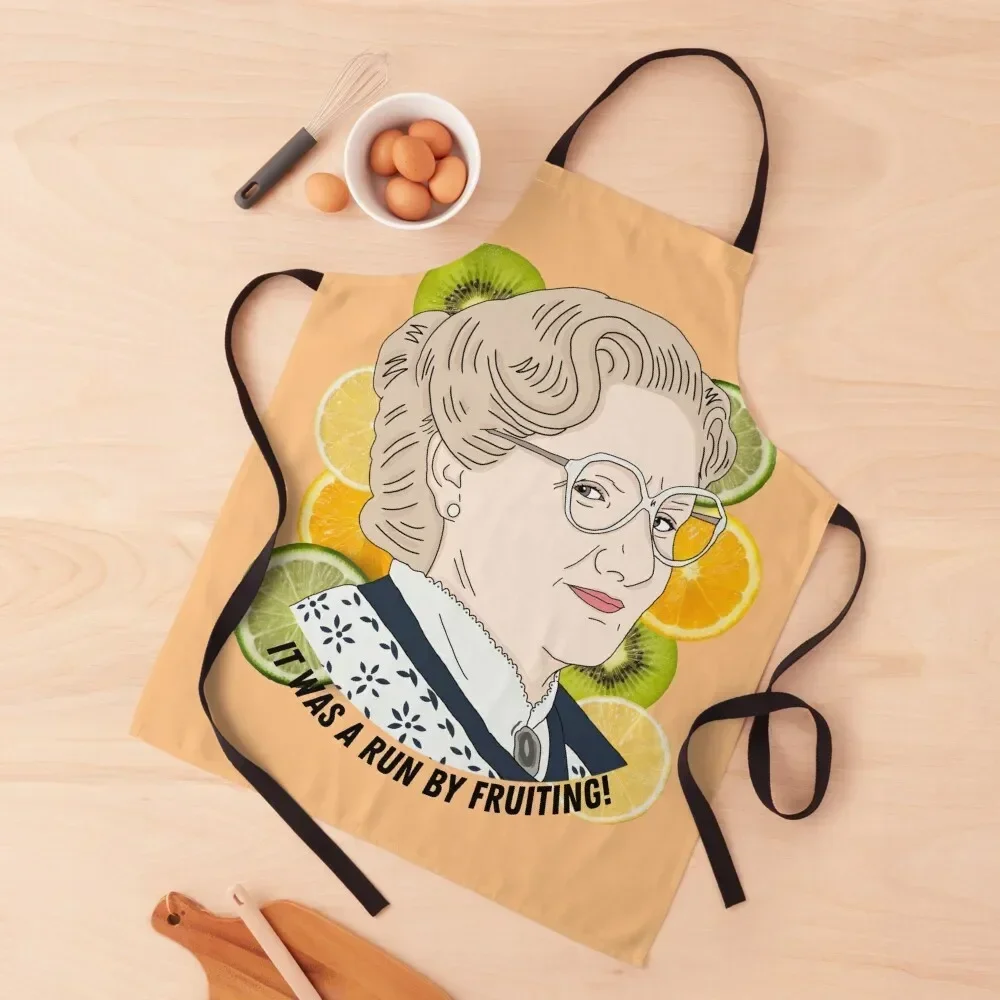 

Mrs Doubtfire Run By Fruiting Apron with personal logo Novelties Kitchen And Home Funny professional hairdressing Apron