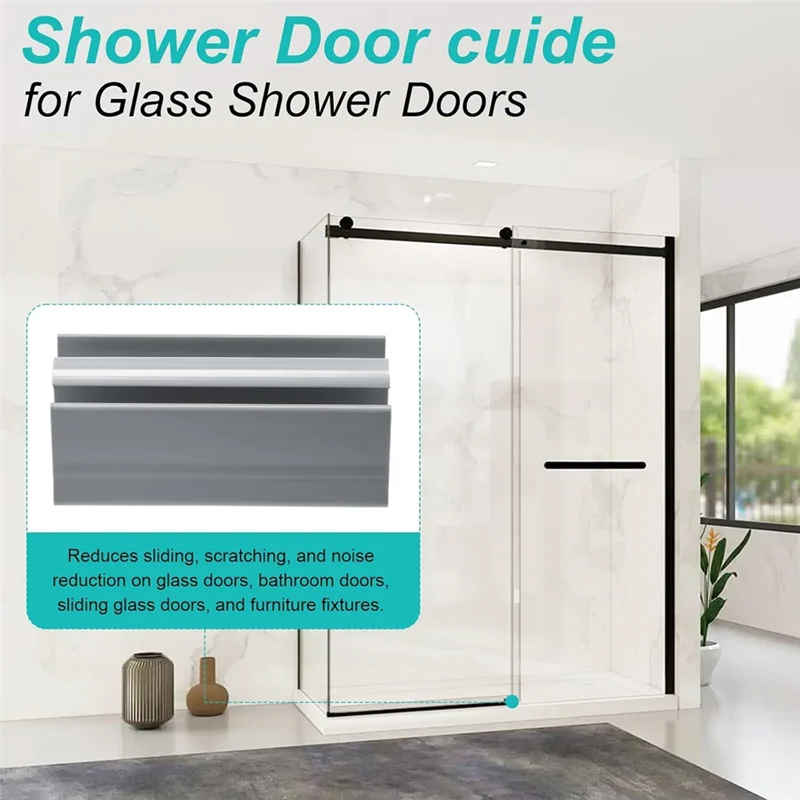 ABKY-For Glass Shower Door Bottom Guide Sliding 1-3/8