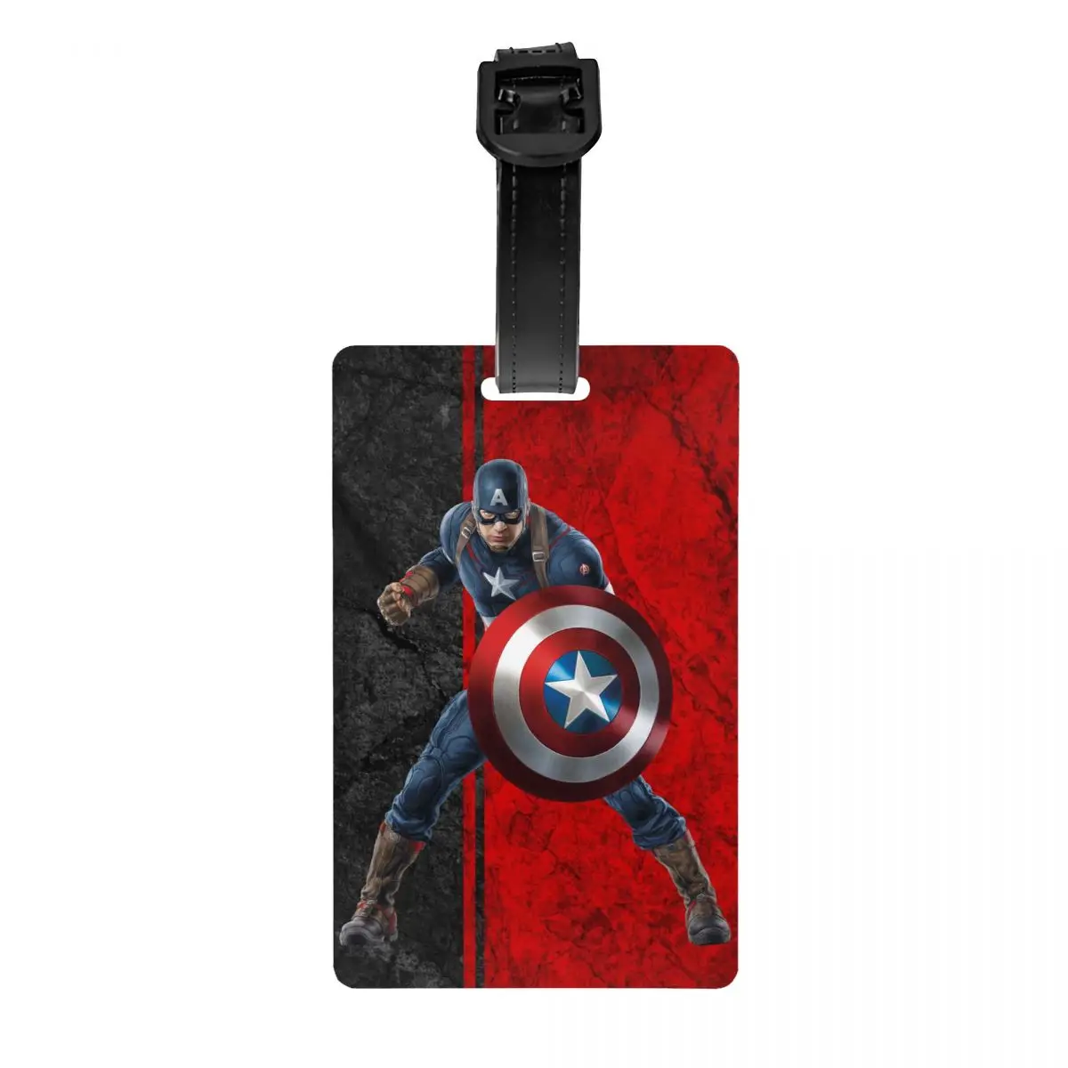 Custom Captain America Luggage Tag Travel Bag Suitcase Privacy Cover ID Label