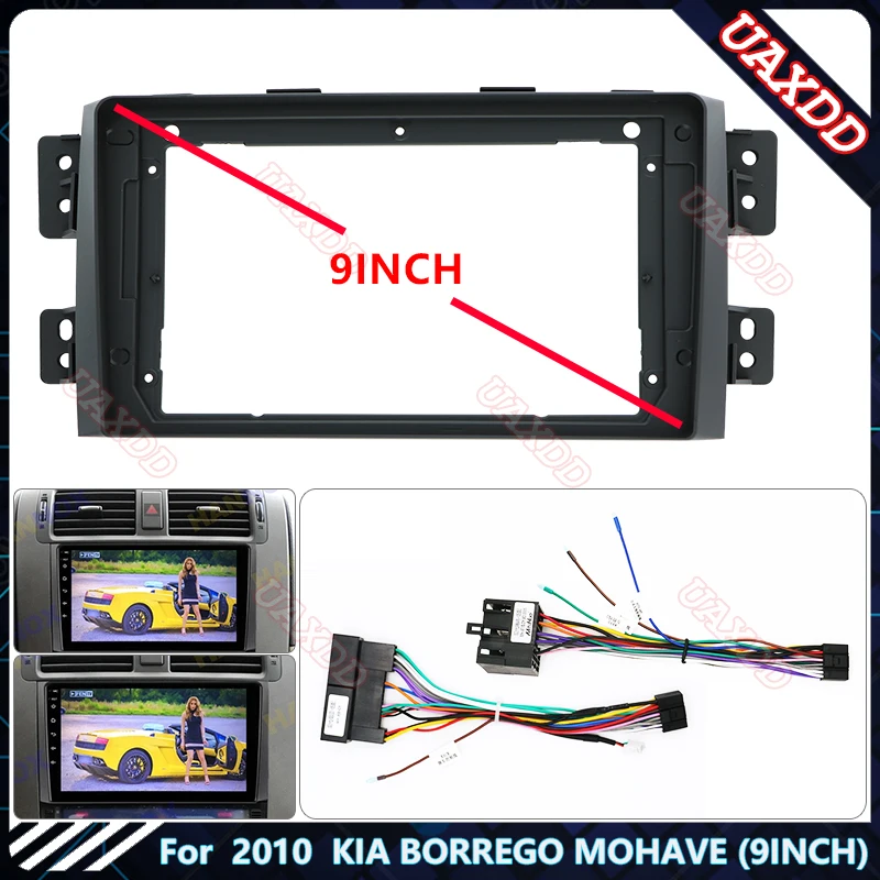 

For 2010 KIA BORREGO MOHAVE 9INCH Car Radio Android Stereo audio screen multimedia video player navigation cable Harness frame