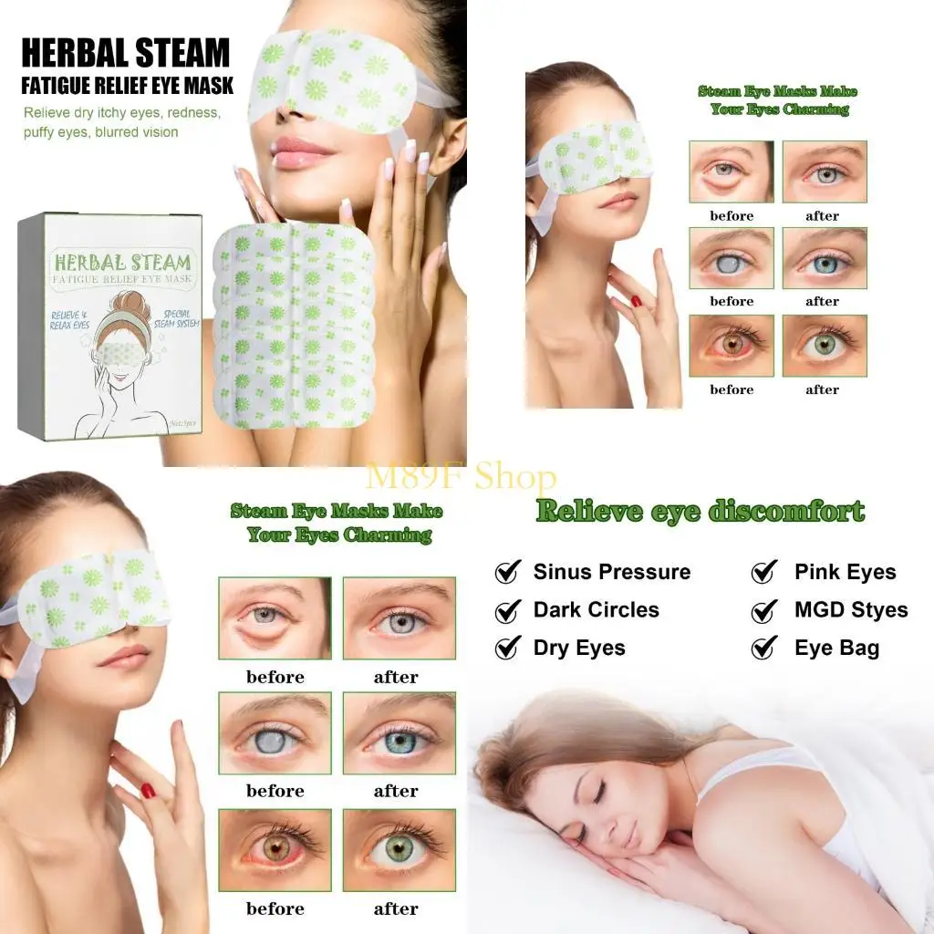 

M89F Unscented Eye Cover Steaming Eye Mask 40℃ Heat Therapy for Delicate Skin