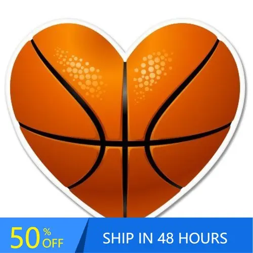 Basketball Heart Retro Truck Boat Walls Window Waterproof Vinyl Decal Gift Vintage Cool Trendy Unique