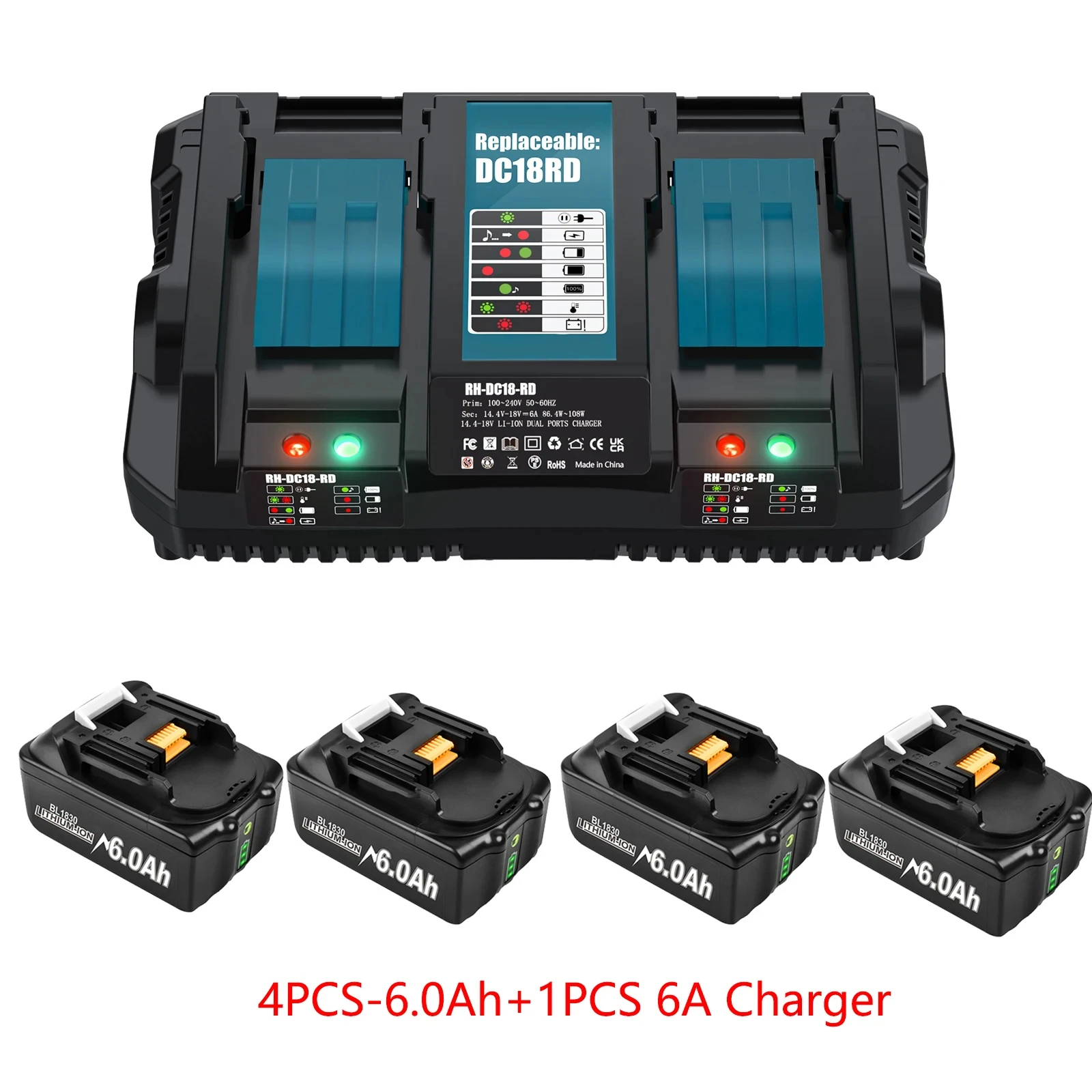 Voor Makita 18 V BL1830 9000 Mah Vervangende Batterij Compatibel Voor BL1860 BL1850 BL1840B BL1830B Power Tool Oplaadbare Batterij