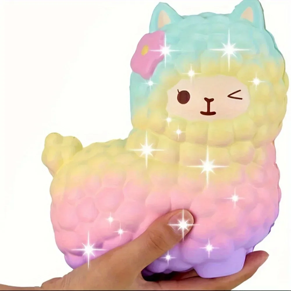 Large Squishies Sheep Alpaca Kawaii Soft Slow Rising Scented Animal Squishies Stress Relief Kid Toys Christmas Birthday Gift