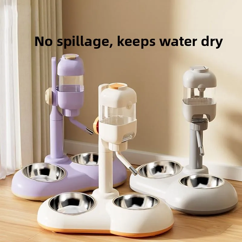 

Интегрированная двухслойная автоматическая поилка-фонтан для животных с шариком, подвесная миска для собак и кошек