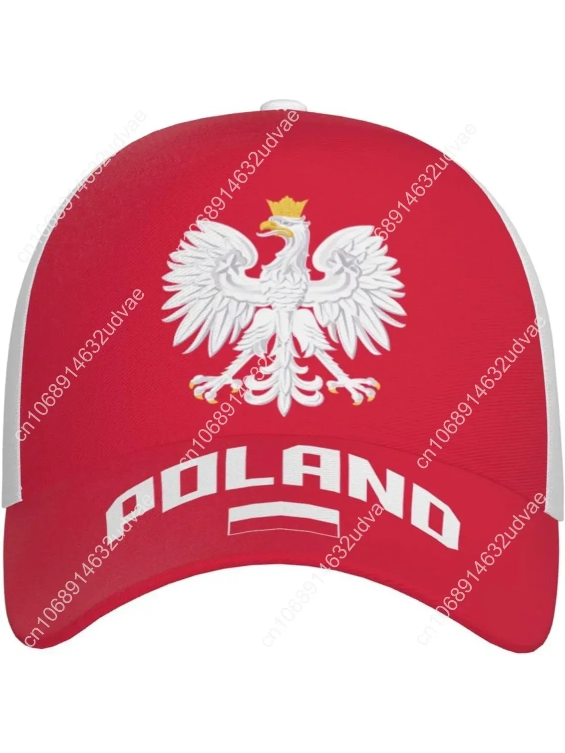 

Poland Flag Cool Polish Baseball Cap 3D Full Print Adult Unisex Adjustable Hat Soccer Patriotic Caps