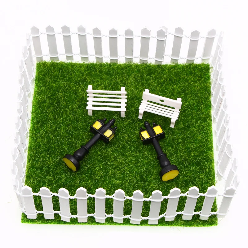 1PC/Pack Zakka Micro Landscape Fence Doll House Gardening Decoration Fence Meaty Wood Fence Decoration 5 * 90cm